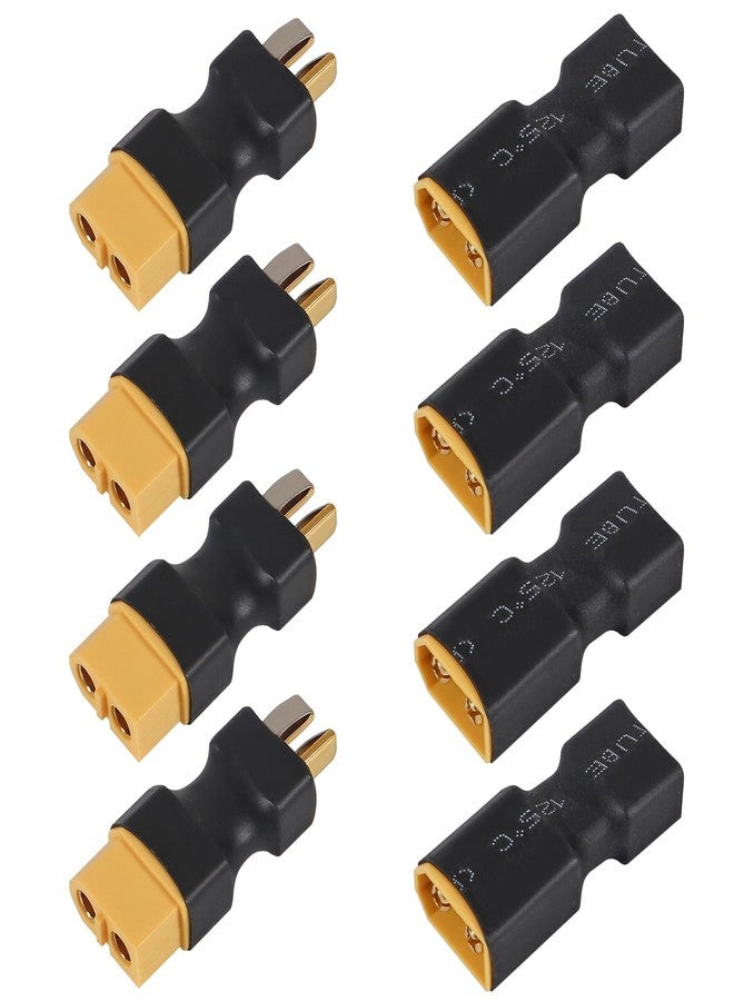 Meimom 4Pairs (8pcs) XT60 Plug Male Female Connector to T Plug Male Female Connector Conversion Adapter - Image 1
